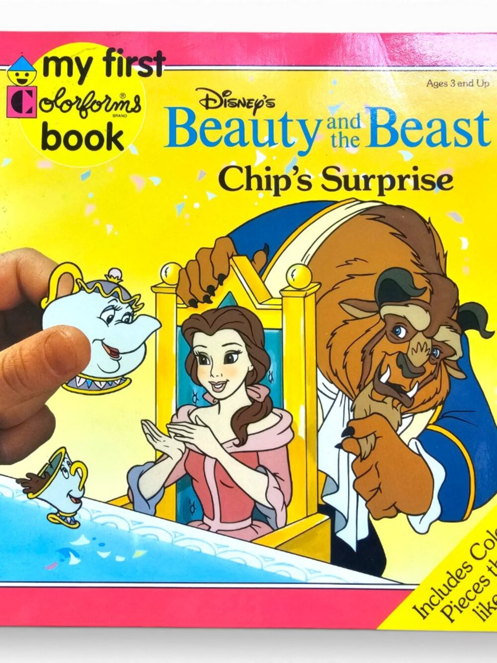My First Colorforms Book Disney Beauty and the Beast Chips Surprise Vintage 1992